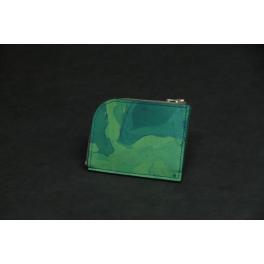 商品画像  | 【ミニウォレット】 マチ付きL型ジップ マーブリンググリーン SCC019 | 
