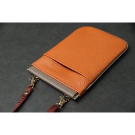 商品画像  | 【スマホポーチ】 オレンジブラウン× グレージュ SBG027 | 