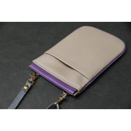 商品画像  | 【スマホポーチ】 ライトグレージュ× パープル SBG024 | 