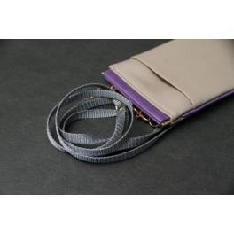 商品画像  | 【スマホポーチ】 ライトグレージュ× パープル SBG024 | 