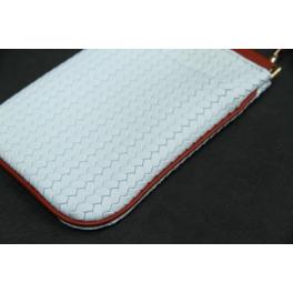 商品画像  | 【スマホポーチ】 ホワイト× オレンジブラウン SBG029 | 