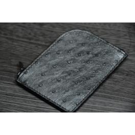 商品画像  | ≪限定商品≫ 【ミニウォレット】 L型ジップ オーストリッチ ダークシルバー SCC010 | 