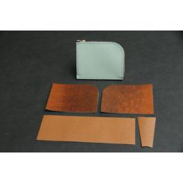 【オンライン講座キット】<br />vol.4 <br />L字ジップミニウォレット(リザード)