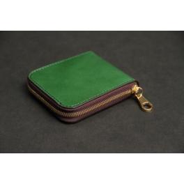 商品画像  | 【折り財布】 ラウンドジップ ヌメ　グリーン SHW022 | 