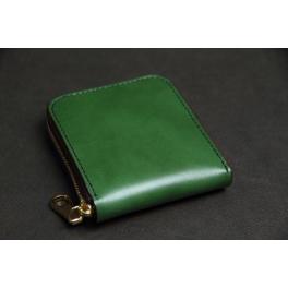 商品画像  | 【折り財布】 ラウンドジップ ヌメ　グリーン SHW022 | 