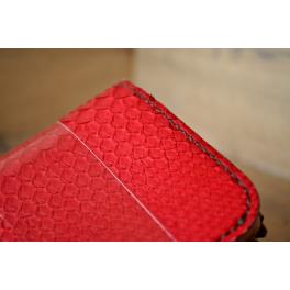 商品画像  | 			【折り財布】 スタンダード パイソンバックカット レッド SHW007 | 
